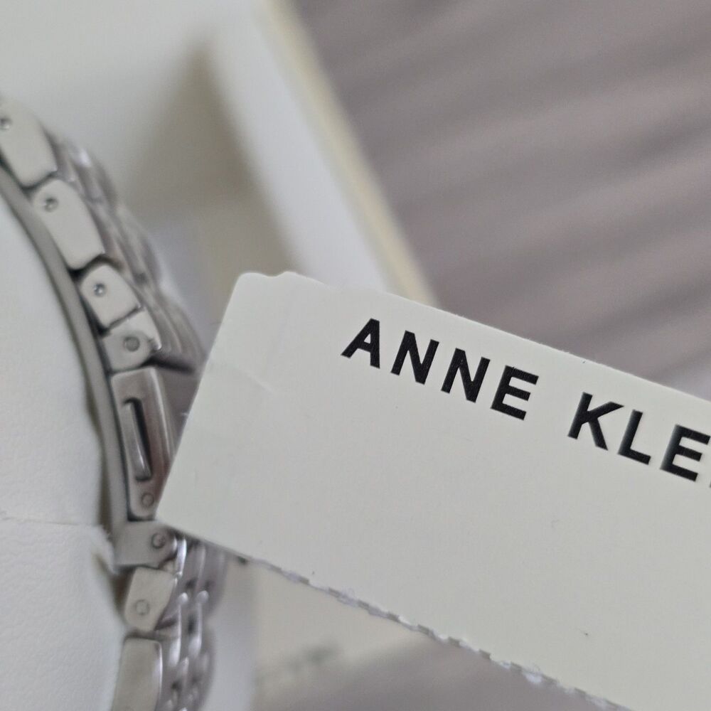 Anne Klein Silver Rectangular Roman Numeral Bracelet Watch - Picture 6 of 10